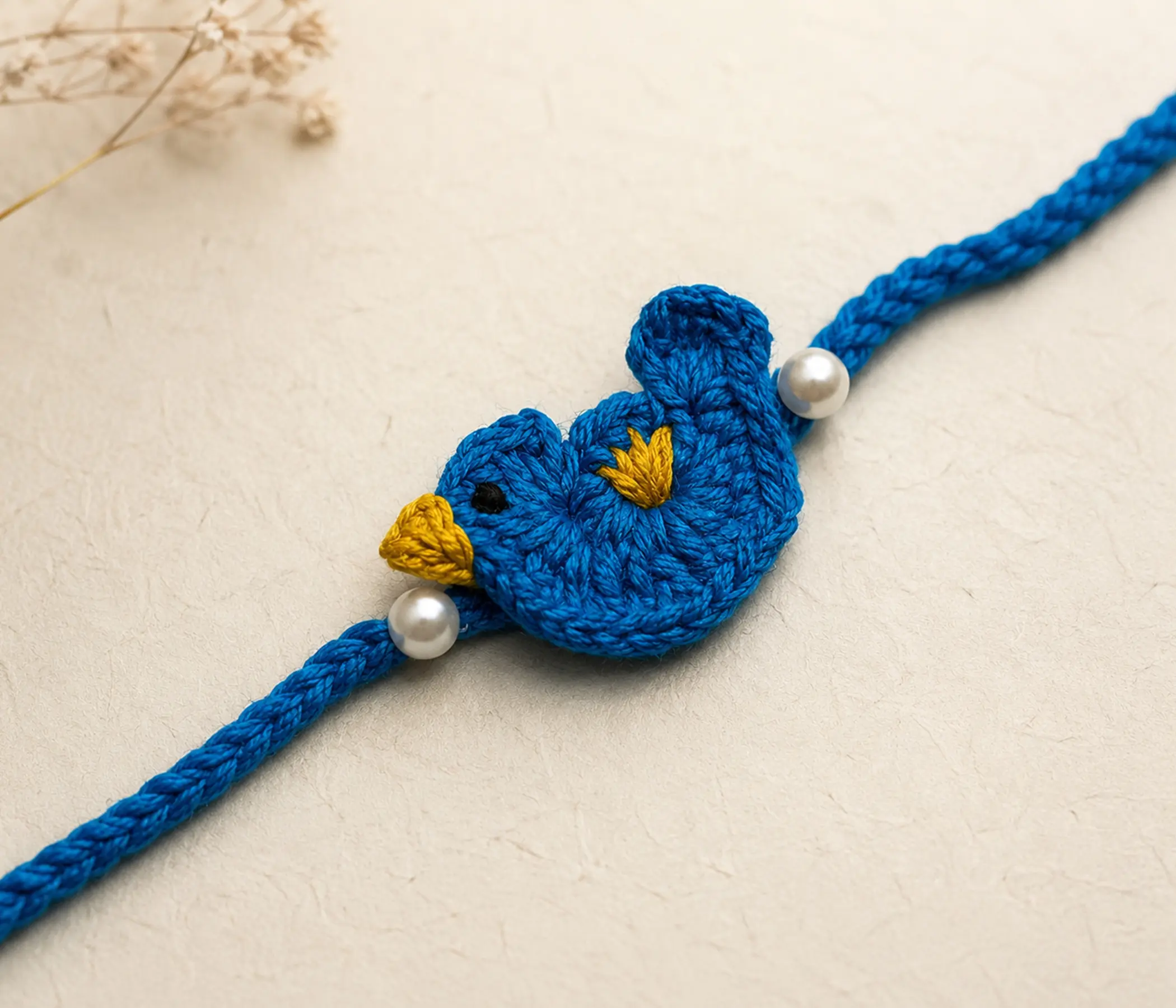 Little Bluebird Handcrafted Kids Crochet Rakhi | Handmade Rakhadi for Raksha Bandhan